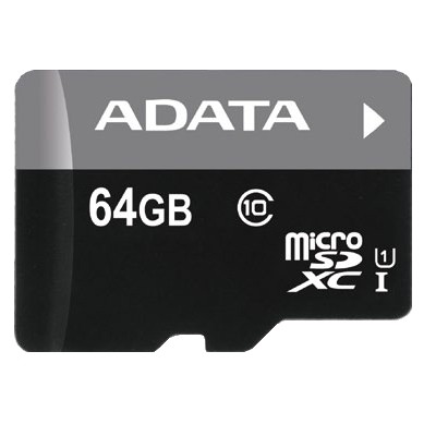 ADATA Micro SDXC Premier 64GB + adaptér AUSDX64GUICL10-RA1