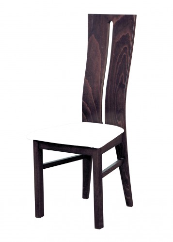 Andre I - jídelní židle (dřevo - tmavý ořech/potah - syntetická kůže)