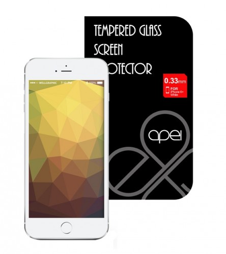 Apei Glass Protector iPhone 6+ White Full (12134)
