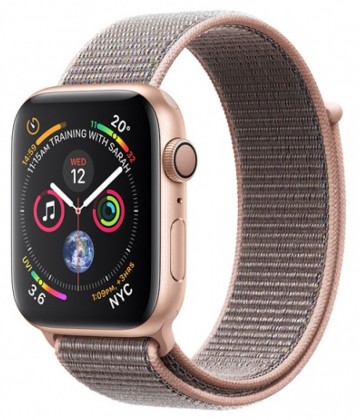 Apple Watch Series 4 GPS, 40mm, růžová, provlékací řemínek