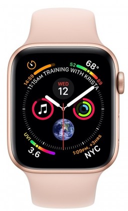 Apple Watch Series 4 GPS, 40mm, růžová, sportovní řemínek