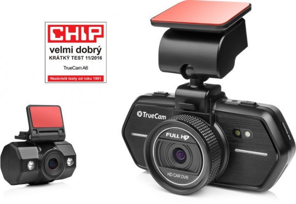 Autokamera TrueCam A6, FULL HD, GPS, přední + zadní kamera