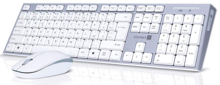 CONNECT IT CKM-7510-CS bezdrátová klávesnice+myš,šedý,CZ/SK