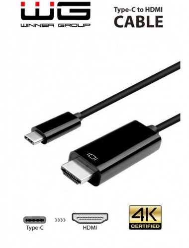 Dátový kábel Winner USB-C/HDMI, 3m, čierna ROZBALENÉ