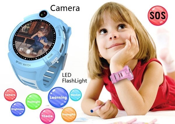 Detské smart hodinky GW600 s GPS, modrá