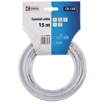 Emos kabel koaxiální CB130, 15m S5375
