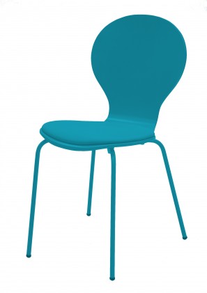 Flower - Jídelní židle, sedák (petrolejová, eko kůže)