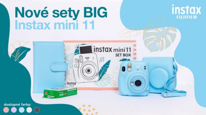 Fotoaparát Fujifilm Instax Mini 11, modrá + Big bundle