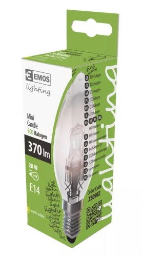Halogénová žiarovka Emos ZE0902, E14, 28W, teplá biela