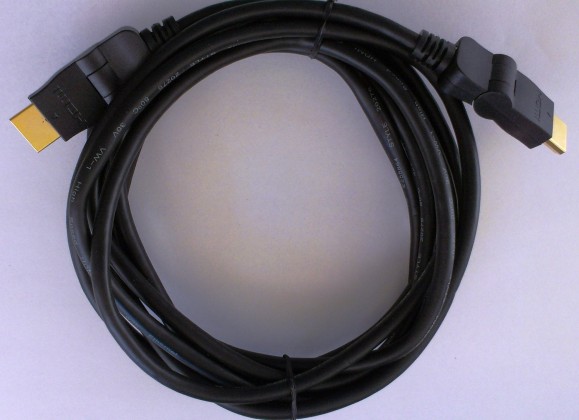 HDMI/HDMI TV kabel MK Floria s otočnými konektory 1,8m