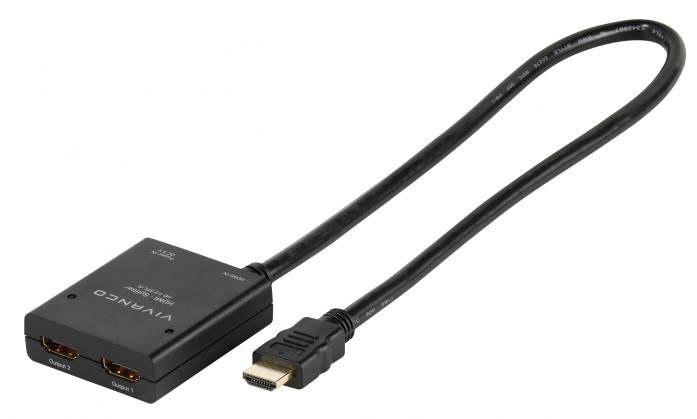 HDMI plug/2xHDMI socket Vivanco 1x2 0,5m
