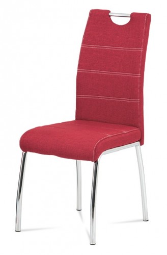 Jedálenská stolička Gasela červená/chróm