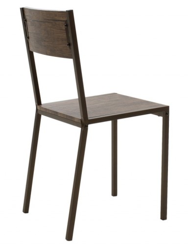 Jedálenský set Mabel - 4x stolička, 1x stôl (orech, tmavo hnedá)