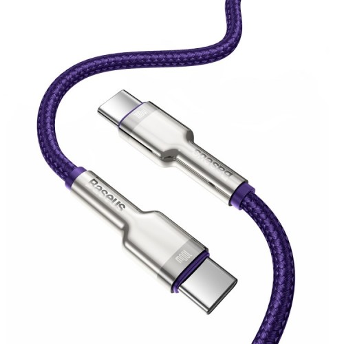 Kábel Baseus, Cafule, USB-C na USB-C, 100 W, 1 m, fialový