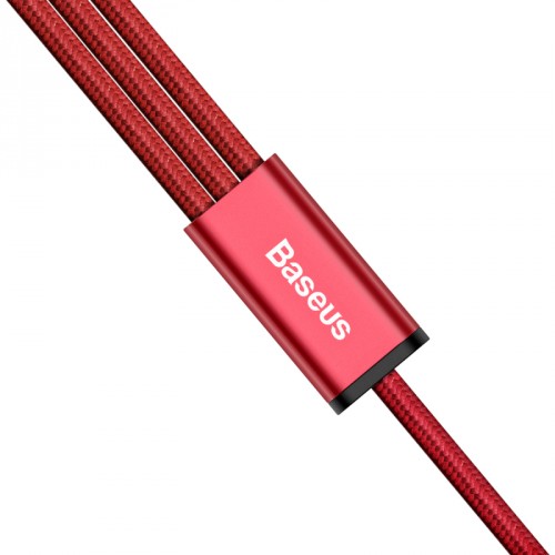 Kábel Baseus, Rapid, 3v1, 3A, 1,2 m, červený