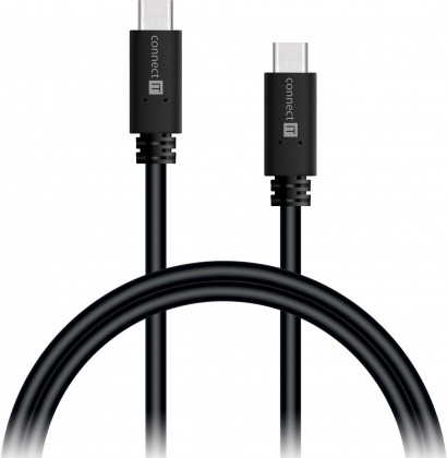 kabel USB-C (Type C) USB-C (Type C), USB-C 2.0, černý, 0,5 m