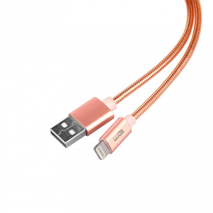 Kabel WGLightning na USB, 1m, růžová