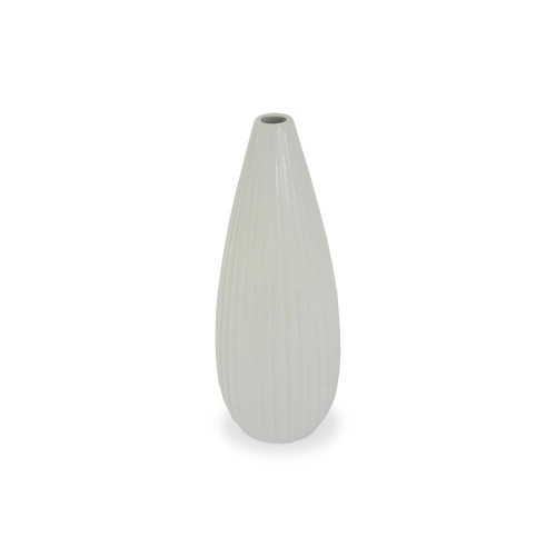 Keramická váza VK33 biela lesklá (36 cm)