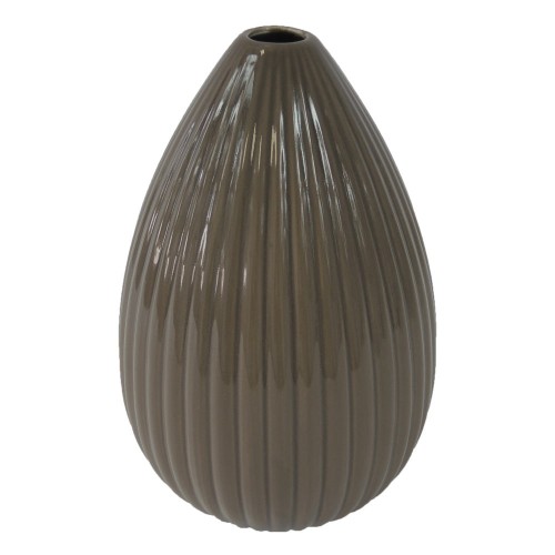 Keramická váza VK38 hnědá lesklá (25 cm)