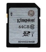 Kingston 64GB SDXC Class10 UHS-I až 45MB/s (SD10VG2/64GB)