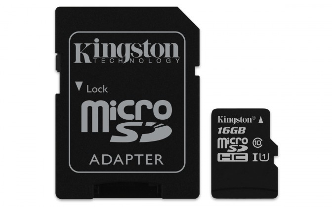 Kingston Micro SDHC Canvas Select 16GB + SD adaptér SDCS/16GB