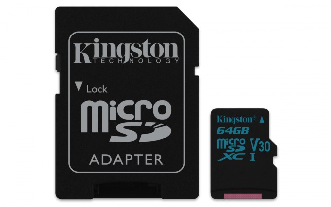 Kingston Micro SDXC Canvas Go! 64GB + SD adaptér SDCG2/64GB