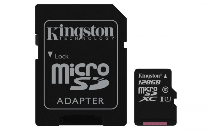 Kingston Micro SDXC Canvas Select 128GB+ SD adaptér SDCS/128GB