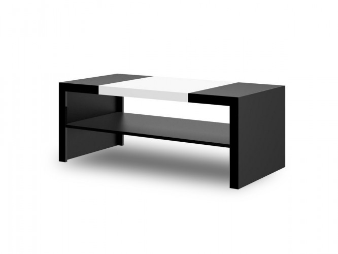 Konferenční stolek Duo (černá lesk+bílá lesk)