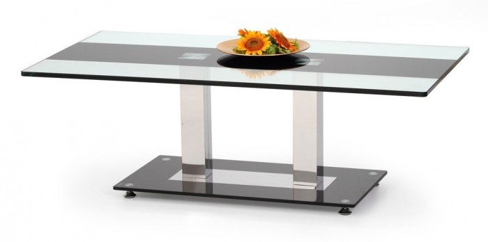 Konferenční stolek Julia (sklo/černá)