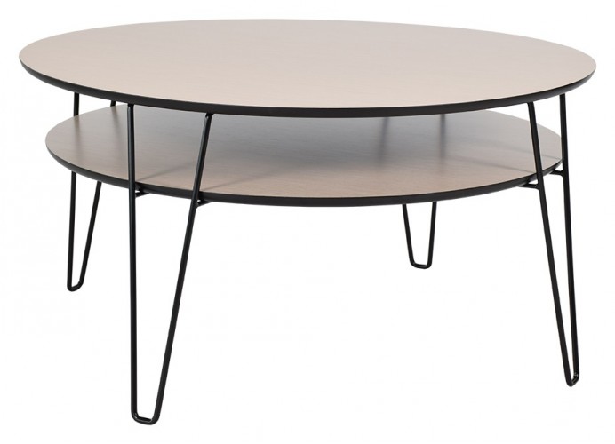 Konferenční stolek Leon - kulatý (dubová dýha)