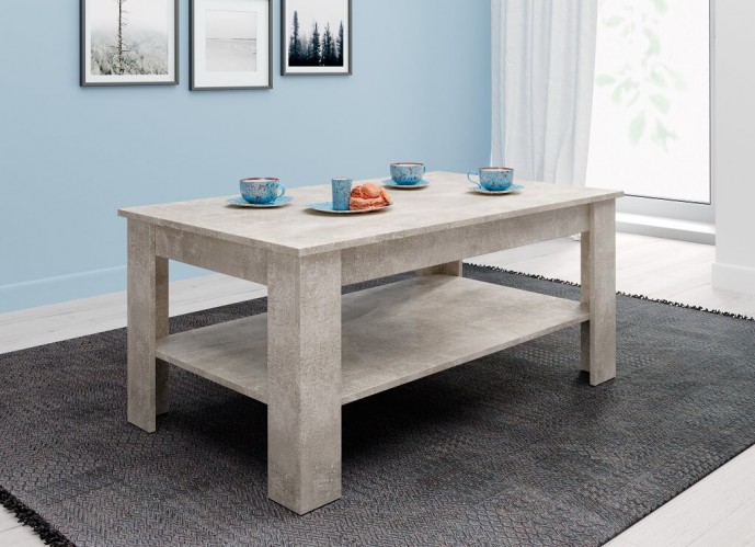 Konferenční stolek Nive - obdélník (beton jasný) - II. jakost
