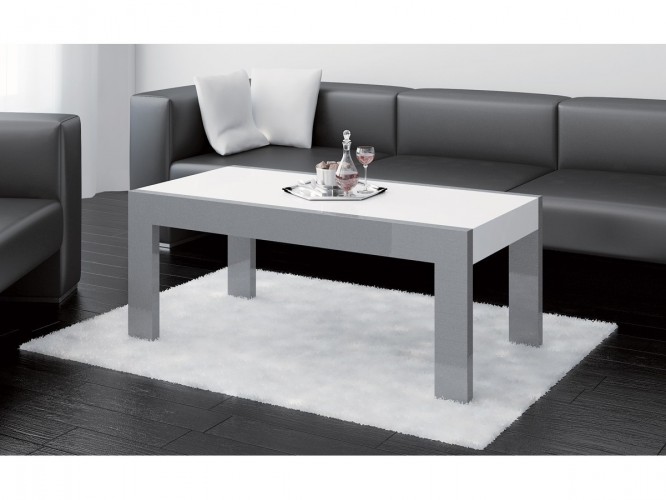 Konferenční stolek Tivoli (bílá lesk+grafit lesk)