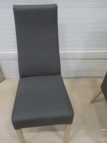 Kordian - Jídelní židle (šedá, dub sonoma)