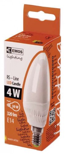LED žárovka RS-LINE 4W E14 Candle teplá bílá