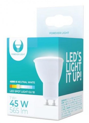 LED žiarovka Forever GU10 7W 230V 4500K 565lm neutrálna biela