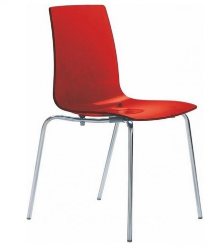 Lollipop - Jídelní židle (rosso transparente)