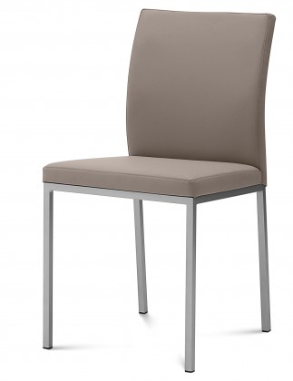 Miro - Jídelní židle (saténový hliník, taupe B14)