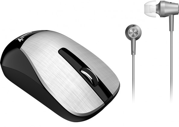 Myš Genius MH-8015 + headset zdarma stříbrná Dobíjecí