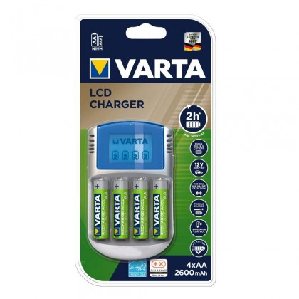 Nabíječka baterií Varta LCD charger 4xAA2600+12V+USB