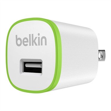 Nabíječka Belkin 1xUSB 2,4A, bílá/zelená