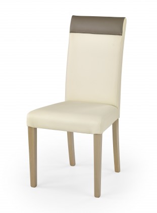 Norbert - Jídelní židle (krémová, dub sonoma)