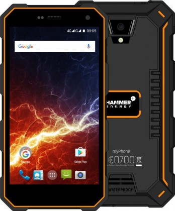 Odolný telefon MyPhone Hammer ENERGY 2GB/16GB, černá/oranžová