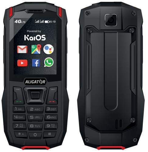 Odolný tlačidlový telefón Aligator K50 eXtremo, KaiOS, červená RO