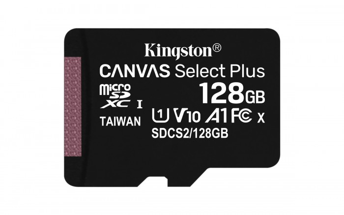 Карта памяти microsdxc kingston canvas select plus 128 гб sdcs2 128gbsp