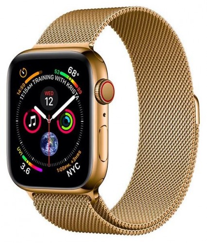 Remienok na Apple Watch 38/40/41 mm, magnetický oceľový, zlatý