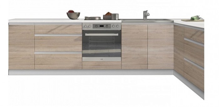Rohová kuchyňa Line pravý roh 320x180 cm - II. akosť