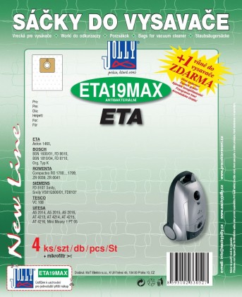 Sáčky do vysavače ETA 19 MAX 8ks