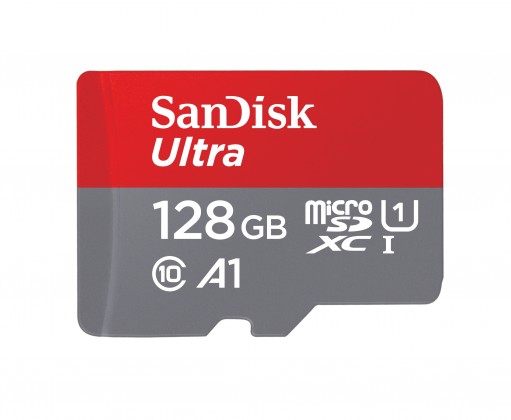 SanDisk Micro SDXC Ultra Android 128GB 100MB/sA1UHS-I+SDadaptér