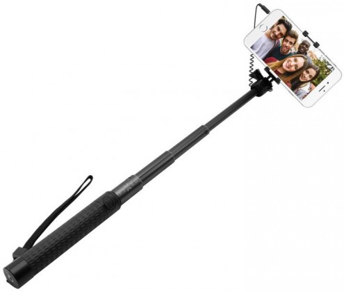 Selfie tyč Fixed SELF STICK, teleskopická, 22-68cm, černá