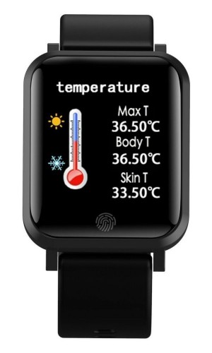 Smart hodinky Immax Temp Watch, s meraním teploty, čierna POUŽITÉ